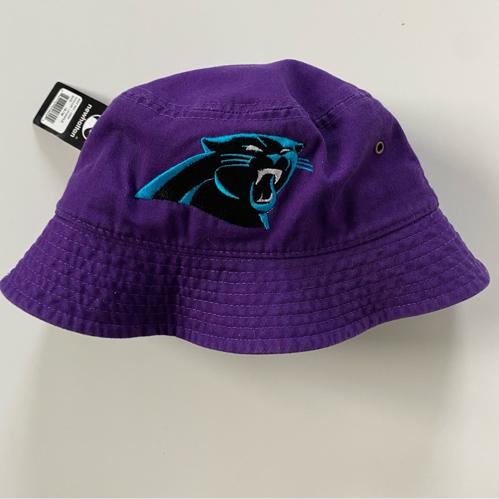Carolina Panthers Bucket Hat Size Small-Medium NWT Purple Cotton Newhattan New